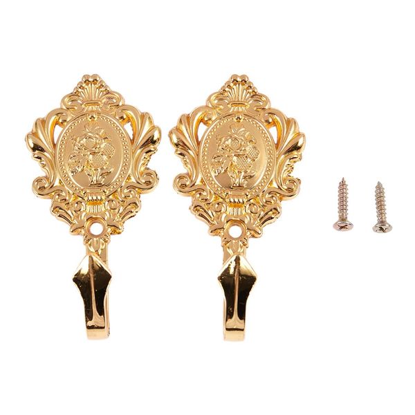 

fashionrose pattern vintage alloy drapery curtain holdbacks tieback hooks 2pcs