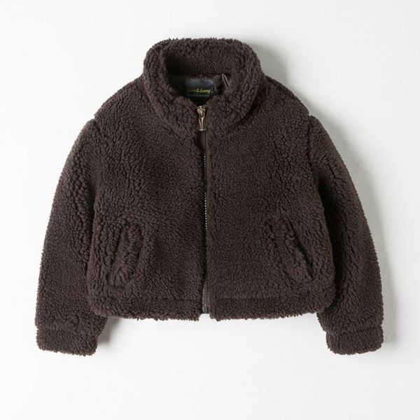 

children's faux fur coat baby teddy bear thicken warm jacket boys girls overcoat winter kids clothes casual outerwear y2221, Blue;gray