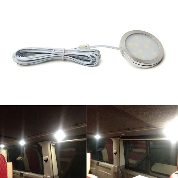

6pcs / lot dc12v camper ван лодка светодиодный свет - super slim - алюминий! для vw t25 t4 t5 cool / w интерьер пятна сид свет тонкий flush
