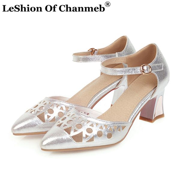 

new stylish hollow out shoes women ankle strap silver gold pumps woman ladies plus size 43 two-pieces high heels shoes female, Black