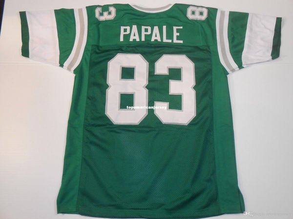 

retro custom sewn stitched vince papale green mitchell & ness jersey men's football jerseys running, Black;blue