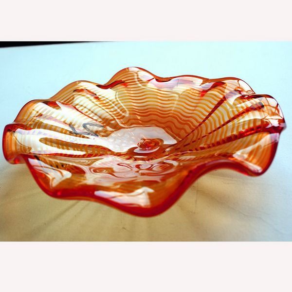 

2020 wall art plates dale hand blown glass decorative flower glass plates wall lamps