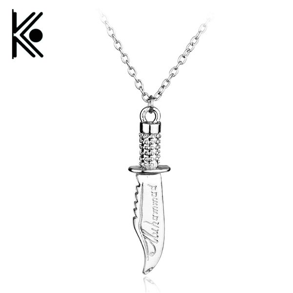 

dagger chain necklace chain & charm pendants exquisite islam flag muslim mohammed prophet jewelry, Silver