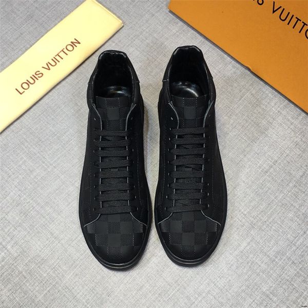 

20ss men vulcanized shoes new high canvas casual shoes men autumn leather sneaker plus size male flats 2019, Black