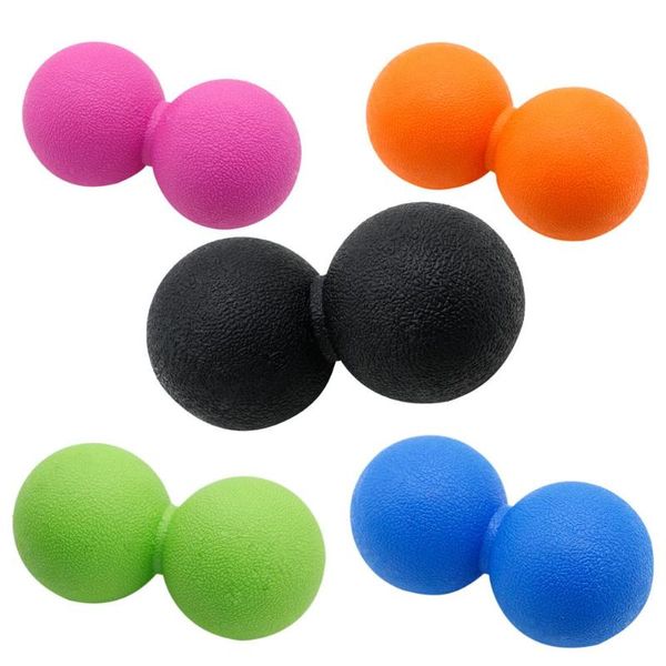 

tpe lacrosse ball gym fitness ball therapy relax exercise portable peanut massage relieve stress improve blood circulation
