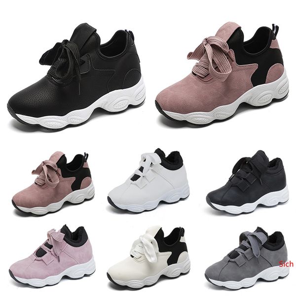 

non-brand women running shoes white black pink grey suede outdoor walking breathable comfortable sports sneakers 36-40 style 15 in