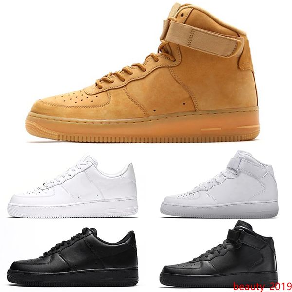 

one 1 dunk mens women running shoes casual sport skateboarding high low cut black white wheat trainer sport sneaker size 36-45
