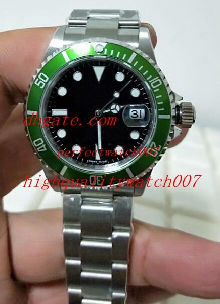 

2020 watches bp factory 2813 movement latest version 116610 vintage 40mm sapphire watch green ceramic bezel automatic mens wa, Slivery;brown