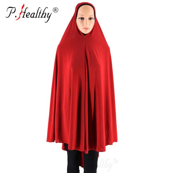 

wholesale muslim big size one piece hijab pure color solid color ovesize hijab head wraps, Red
