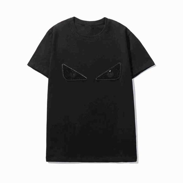 

mens t shirts summer tee eyes decoration short sleeve shirt for men wholesale s-2xl, White;black