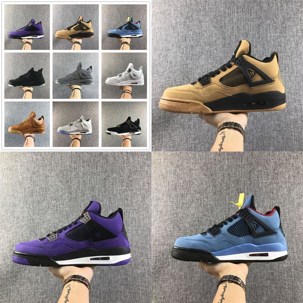 

2020 new 4 bred iv og black red low men basketball shoes sports sneakers male 4s trainers outdoor size 7-13