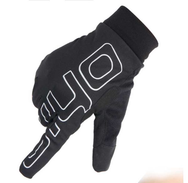 

giyo bike touch screen winter gloves warm fleece bicycle full finger waterproof ing, Black