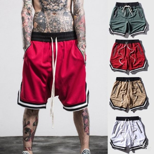 

mens casual breathable loose short pants summer hip hop street basketball shorts male fashion sport pants, White;black