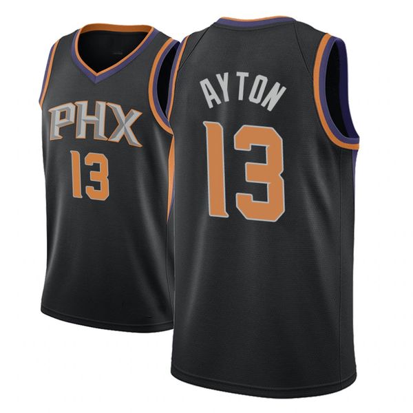 

2020 men devin booker deandre ayton phoenix devin booker ricky nba rubio statement suns custom black jersey, Black;red