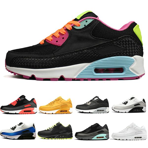 

triple black men classic 90 men running shoes women sports trainers classic 90s cushion brand sneakers designer chaussure 36-45