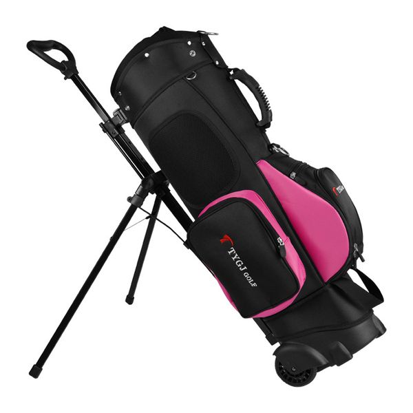 

golf bag travel wheel standard stand golf cart bag professional set hold 13 clubs standard ball travel trolley bags d0648
