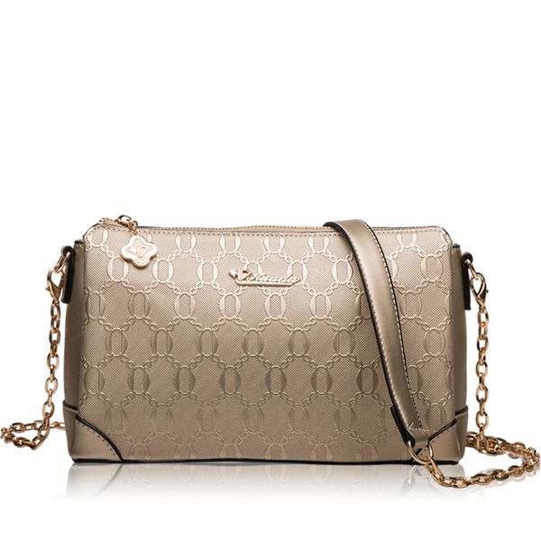 

новые марки дизайнер кожаные сумки тиснением цепи сумки посыльного плеча обед мешок