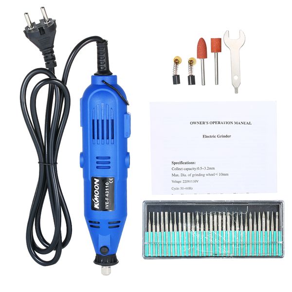 

kkmoon electric grinder set 6-speed variable speed electric drill grinding rotary tool for milling polishing drilling engraving