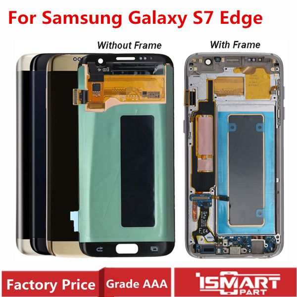 

amoled for samsung galaxy s7 edge lcd display with touch screen frame without burn-shadow s7 edge ds sm-g935fd g935f g935a g9350