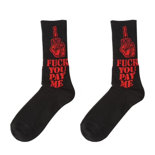 

black orange socks women high street hip hop fashion friends letter tube socks trendy sport casual comfortable long 2020 n