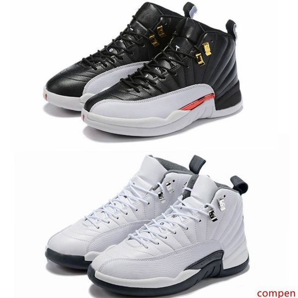 

2019 new reverse taxi 12s men women shoes designer basketball shoes 12 white black gold sports sneakers with shoes box