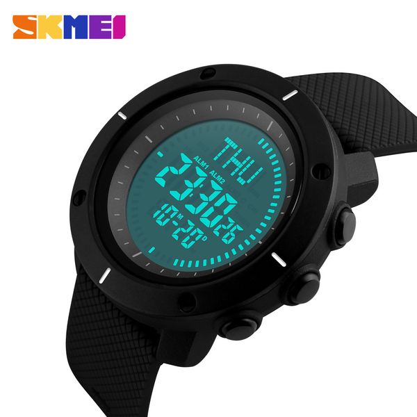 

new skmei outdoor sport watch multifunction 5bar waterproof watches alarm clock chronograph digital watch reloj hombre, Slivery;brown