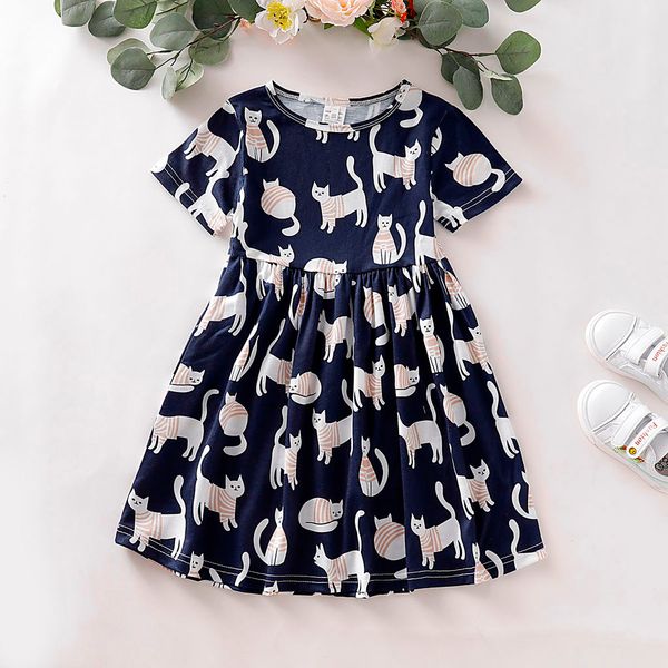 

toddler girls princess party dress kids dresses for girls clothes kids princess summer short sleeve cartoon dress vestido, Red;yellow