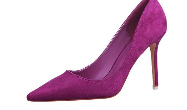 

women shoes pumps toe high heels dress work comfortable ladies shoes rough with ankle strap thick heel square snake pointy suede, Black