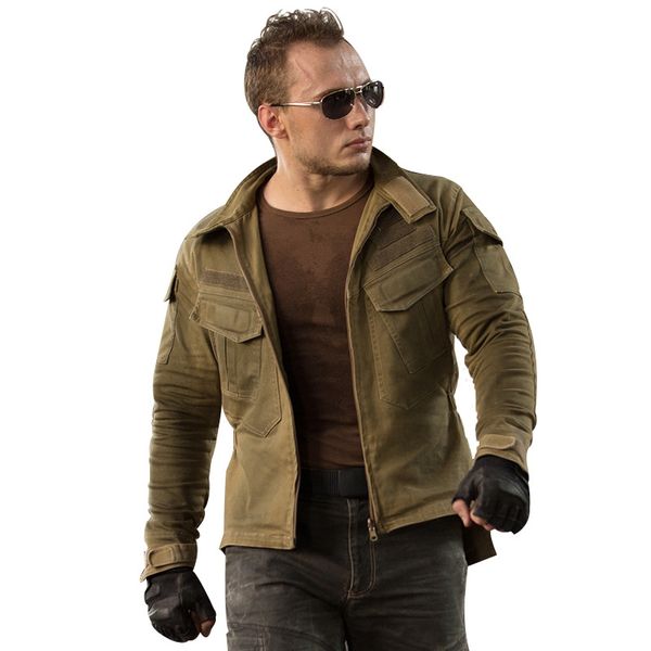 

camping tactical jacket classic retro multi-pocket sport jackets outdoor training trekking climbing riding jackets, Blue;black
