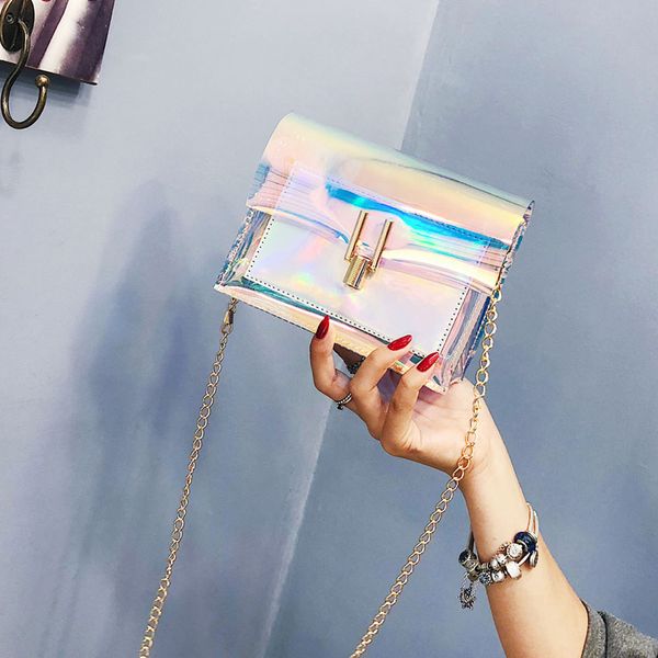 

women shoulder bag fashion laser transparent crossbody bags messenger shoulder beach bag 2019 new design bags #yl