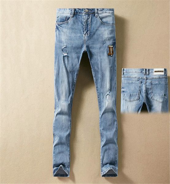 

mens designer jean shorts skinny fashion designer jeans slim motorcycle causal mens denim mens slim fit jeans, Blue
