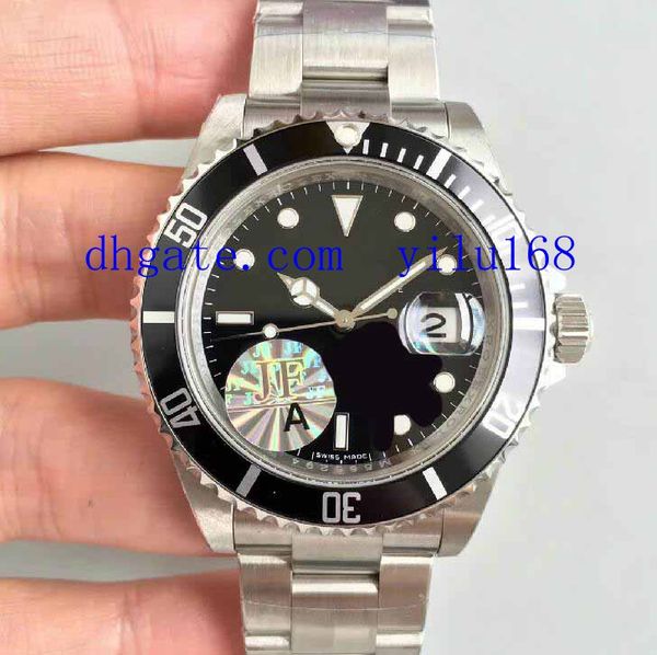 

men's 2 color jf maker 40mm 16610lv vintage 50th anniversary ceramic swiss cal.3135 movement automatic wristwatches, Slivery;brown