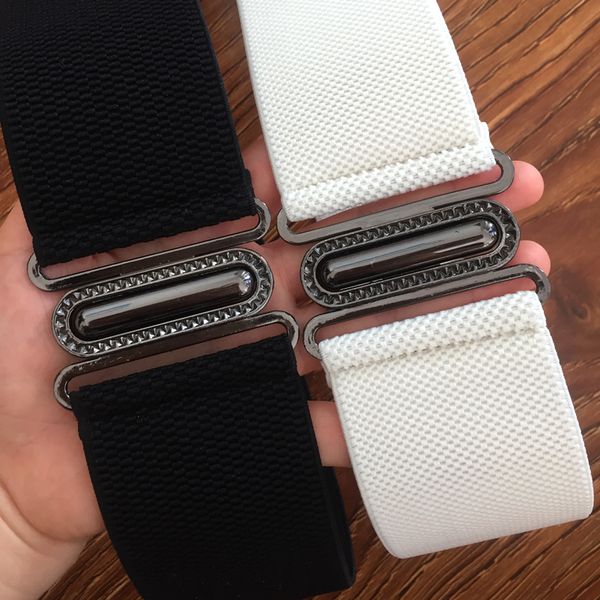 

ifendei wide belts for women white elastic belt for dress adjustable red cummerbunds skirts party black 6cm wide waistband, Black;brown