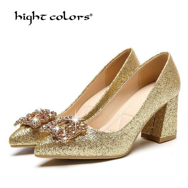 

new women pumps high heels wedding shoes sequins leather gold stiletto female pointed-toe 5/7/9cm heels ladies shoes mm6-15, Black