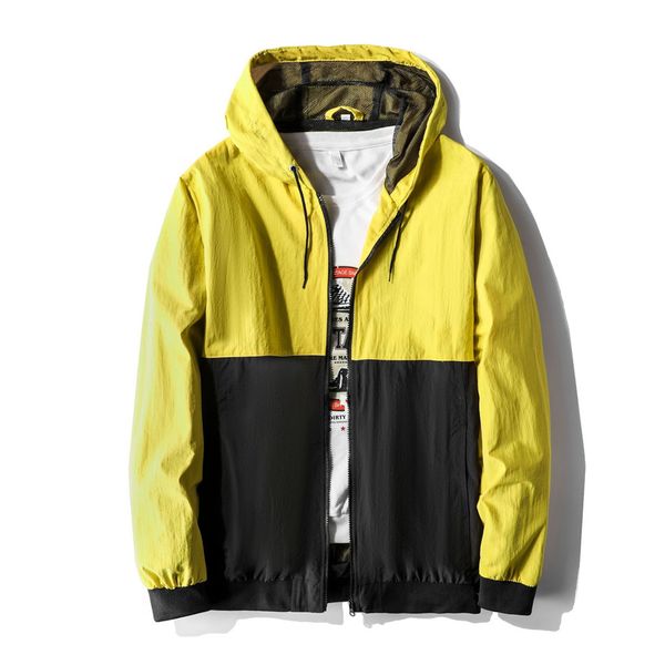 

мужская куртка с капюшоном цвет лоскутная худой куртки мода дышащий с длинным рукавом сыпучие вскользь homme outerwears, Black;brown