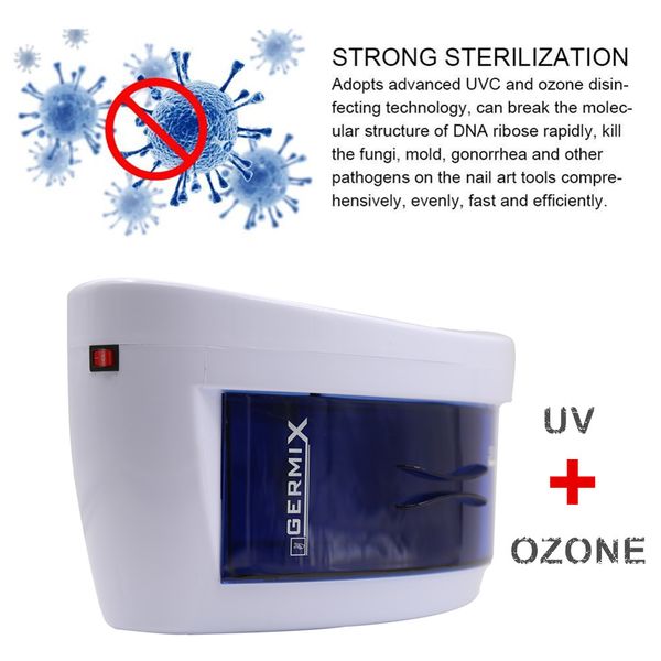

ozone uv sterilizer multifunction double disinfection nail art tools sterilizer box machine towel spa beauty salon eu plug, Silver