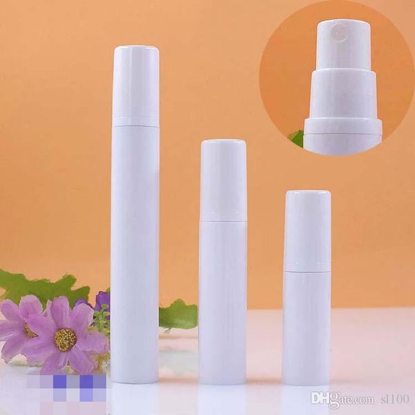 5ml 10ml 15ml Mini Branco recarregáveis ​​de plástico Airless Garrafas-portátil minúsculo maquiagem cosméticos Água Pulverizador Perfume Spary Atomizador Titular