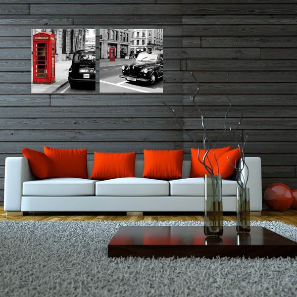 

w141 street scenery unframed art wall canvas prints for home decorations 2 pcs