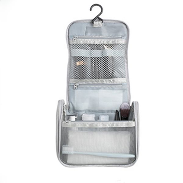 

toilet durable organizer makeup cosmetic bag with hanging hook travel wash multi-purpose nylon storage nordic style waterproof