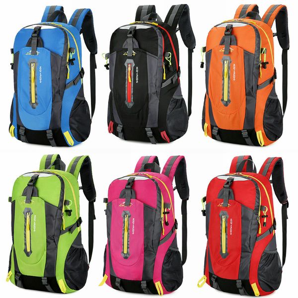 

40l 6 colors outdoor sports climbing mountaineering backpack camping hiking trekking rucksack travel waterproof cover bike bags