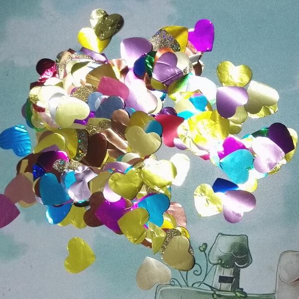 

150г красочные love heart годовщину свадьбы партии tissue tin foil макулатуру радуга конфетти празднование дня рождения sprinkles