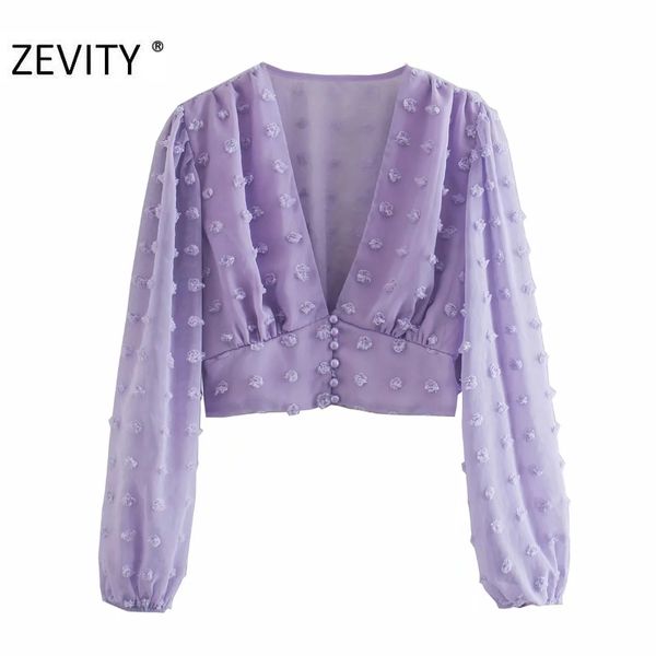 

zevity new women deep v neck ts stitching short chiffon blouse lady chic lantern sleeve casual shirts femininas ls7060, White