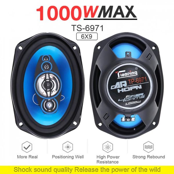 

2pcs 6x9 inch 1000w 2 way car coaxial auto audio music stereo full range frequency hifi speakers non-destructive installation