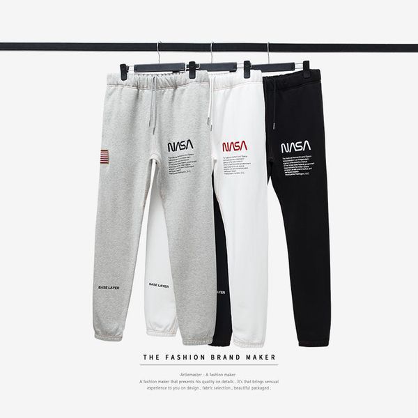 

nasa luxury kanye pants hip hop for men women designer rapper casual fashion brand casual harem pants, Black