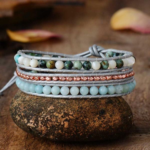 

cuff leather bangles bracelets femme beads wholesale handmade jewelry, White
