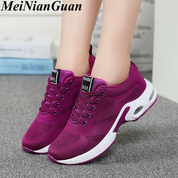 

air cushion sneakers women's sport shoes weaving running shoes woman jogging plus size women's summer sports b9