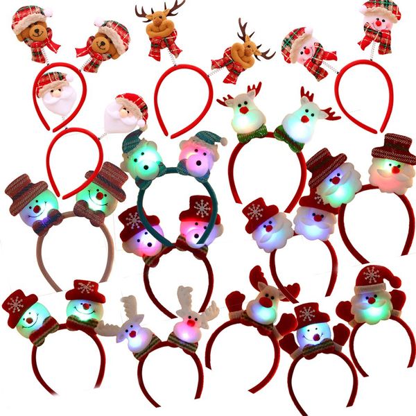 

christmas wooden luminous headbands festival decorations christmas decoration finishing hair tool