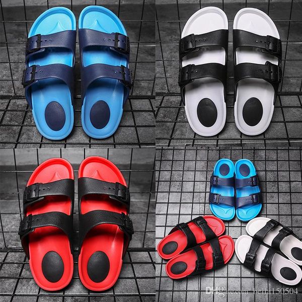 

original designer men summer sandals black blue red anti-slipping quick-drying slipper soft water shoes light beach flip flops