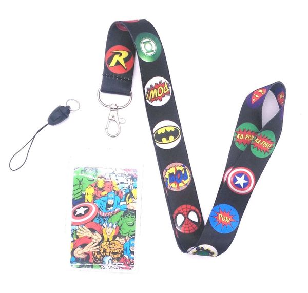 

1 pcs neck strap lanyards card holders bank neck strap card bus id holders rope key chain gift k15, Silver