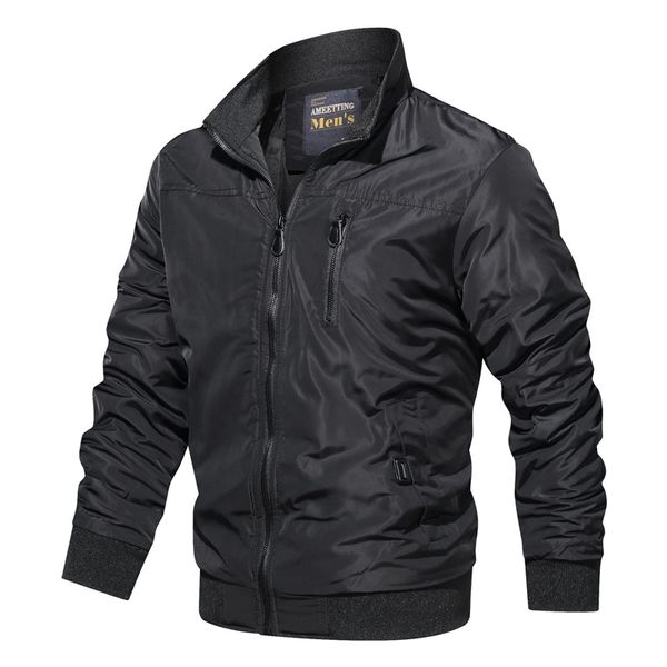 

2020 jacket men coats spring bomber jacket men casual slim patchwork windbreaker jackets male outwear zipper thin coat, Black;brown